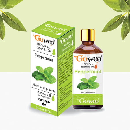 Pack Of 2 Peppermint Essential Oil & Bhringraj Carrier Oil - 100% Natural Therapeutic Grade