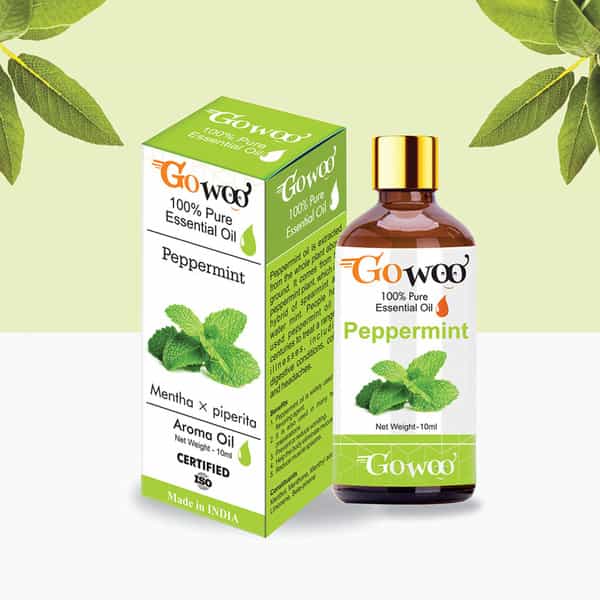 Pack Of 2 Peppermint Essential Oil & Bhringraj Carrier Oil - 100% Natural Therapeutic Grade
