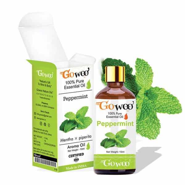 Pack Of 2 Peppermint Essential Oil & Bhringraj Carrier Oil - 100% Natural Therapeutic Grade