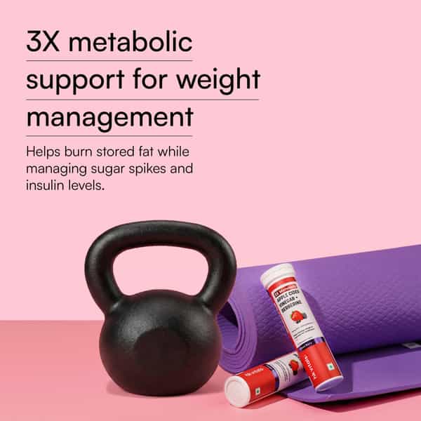 Hk Vitals 3X Metabolic Acv 750Mg + Berberine 250Mg | Mixed Berry Flavor - 15 Effervescent Each