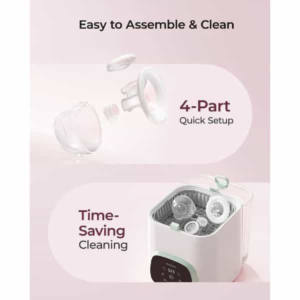 Momcozy Wearable Breast Pump S12pro Quick Pink Single Pack