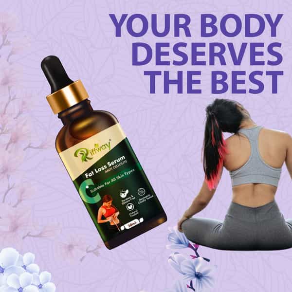 Riffway Fat Loss Serum|Slimmer Appearance, Stay On Track With Fat Loss Goals 100% Ayurvedic (3X30ml)