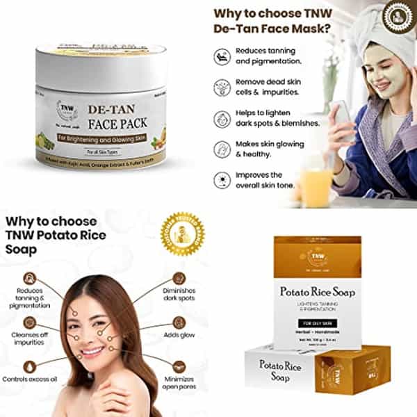 Tnw De-Tan Face Pack & Potato Rice Soap For Oily Skin