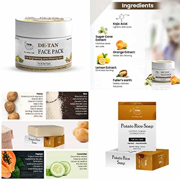 Tnw De-Tan Face Pack & Potato Rice Soap For Oily Skin