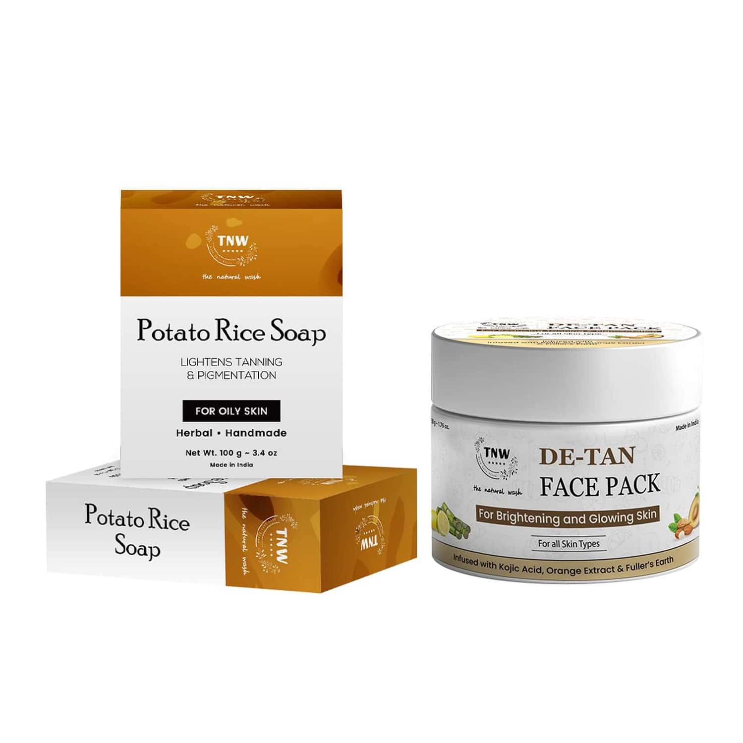 Buy TNW DETAN FACE PACK & POTATO RICE SOAP FOR OILY SKIN Online & Get