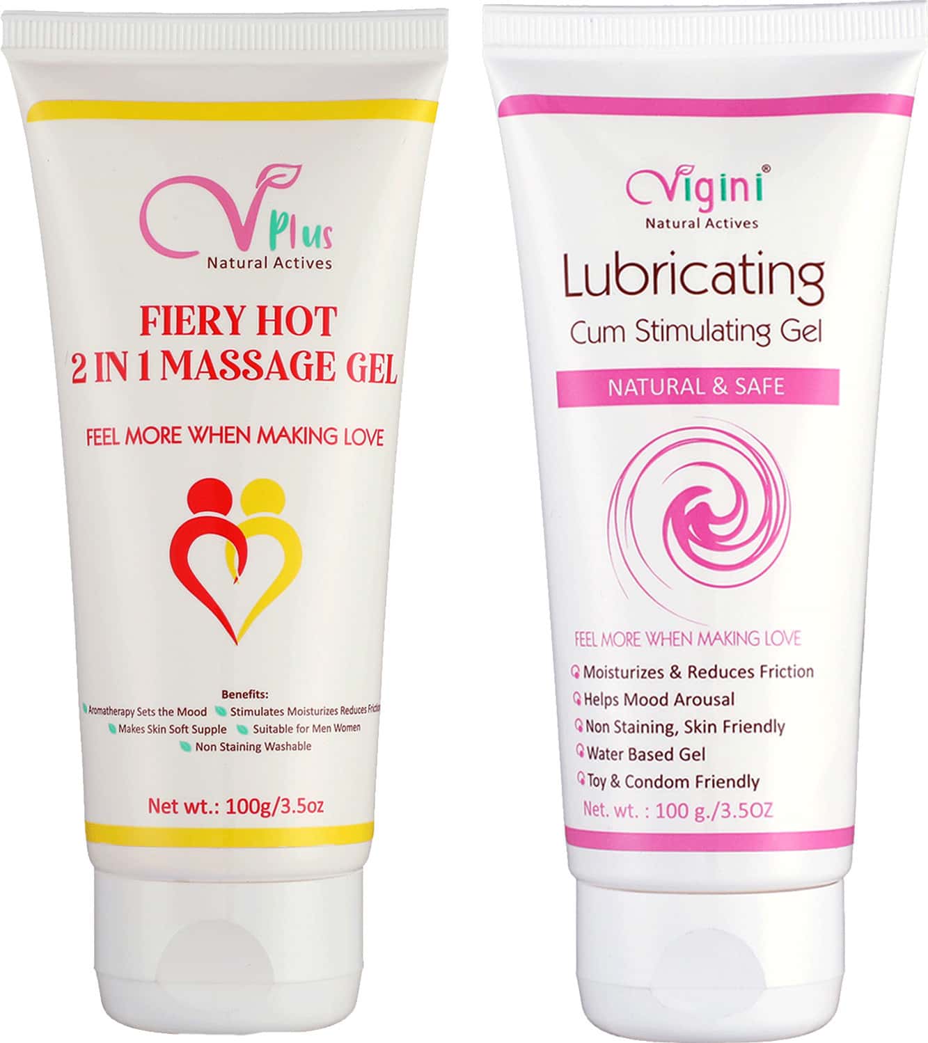 Vigini Hot 2 In 1 Sensual Lubricant Lube Long Time Increase Performance Booster Gel Man Women 200ml
