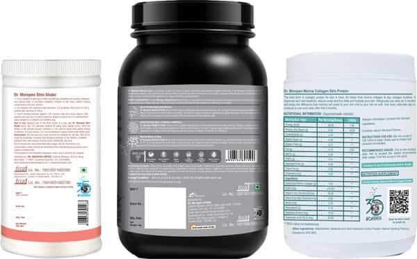 Dr. Morepen - 100% Whey Protein 1Kg Slim Shake 500G & Marine Collagen Skin Protein 240G