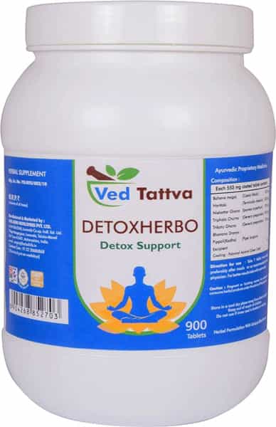 Ved Tattva Detoxherbo 900 Tablets | Natural Supplement For Healthy Sugar Management (Pack Of 5)