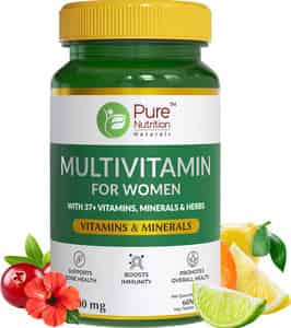 Pure Nutrition Multivitamin For Women L Women`s Multivitamin For Energy And Immunity - 60 Tablets