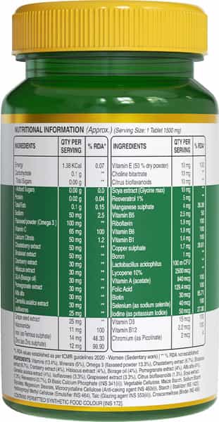Pure Nutrition Multivitamin For Women L Women`S Multivitamin For Energy And Immunity - 60 Tablets