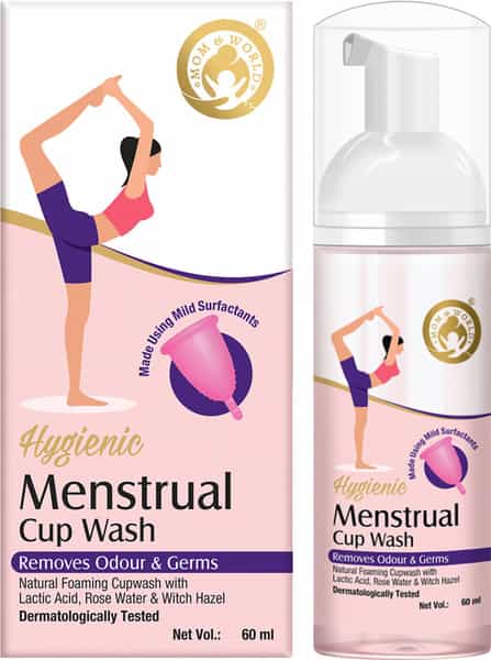 Mom & World Hygienic Menstrual Cup Wash Removes Odour & Germs With Rose Water & Witch Hazel 60 Ml