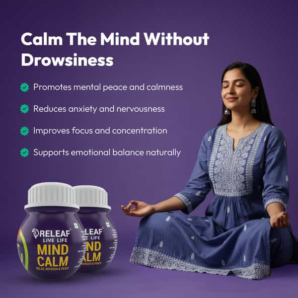 Releaf Mind Calm Ayurvedic Stress Support Capsules 60N
