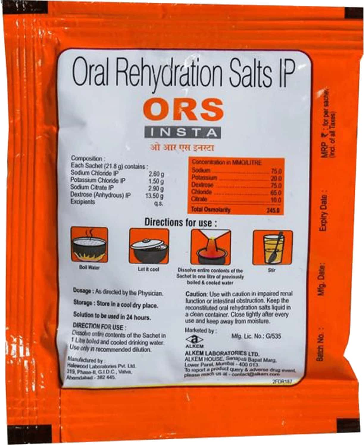 Ors Insta Orange Flavour 21.8g Powder