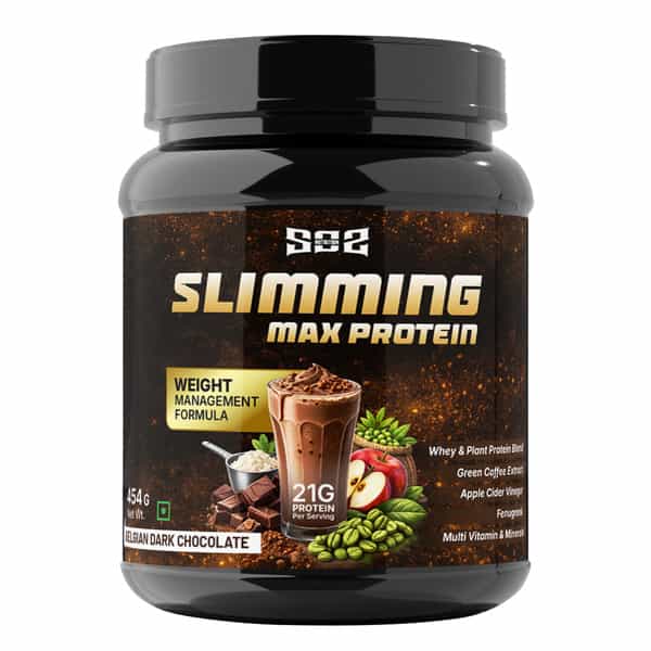 Sos Nutrition Whey Protein Slimming Max Weight Loss Herbs And Multi Vitamin Chocolate Protein 454G