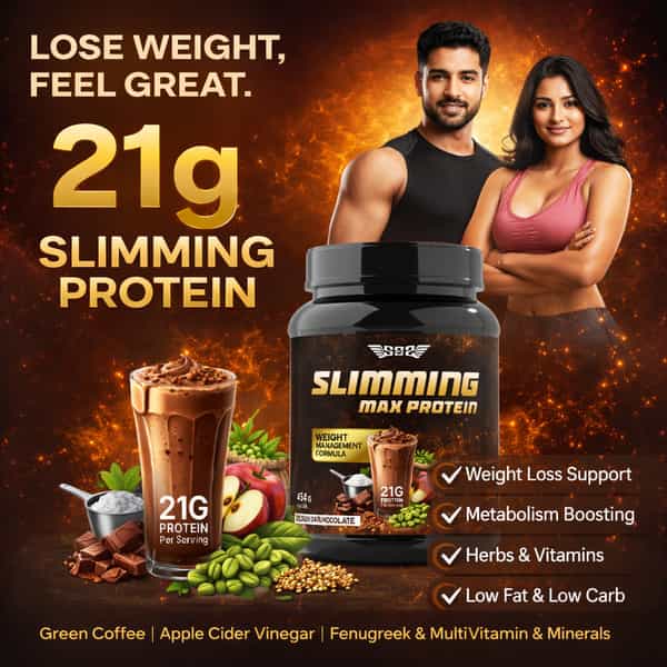 Sos Nutrition Whey Protein Slimming Max Weight Loss Herbs And Multi Vitamin Chocolate Protein 454G