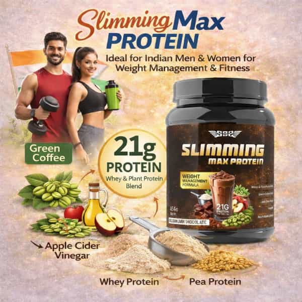 Sos Nutrition Whey Protein Slimming Max Weight Loss Herbs And Multi Vitamin Chocolate Protein 454G