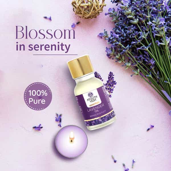 Ayouthveda Lavender Essential Oil For Aromatherapy | Soothe Mind & Enhance Skin & Hair Health 15 Gm