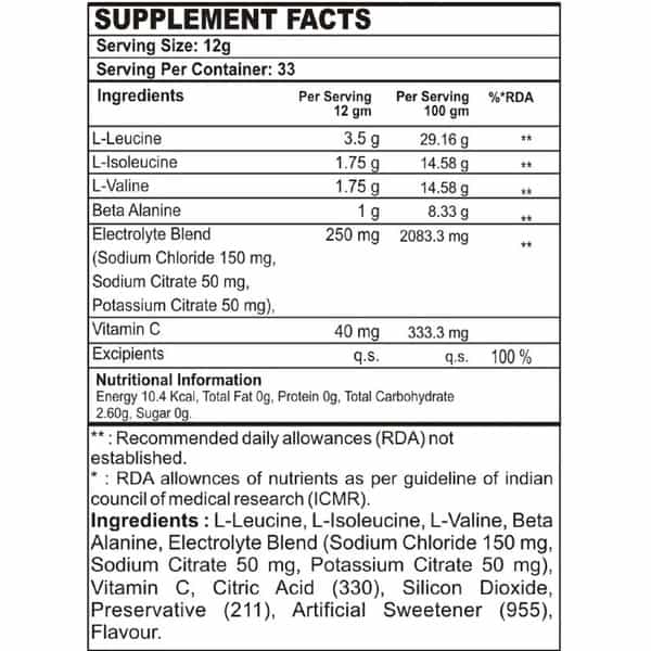Bigflex Prime Bcaa - Guava (400 Gm)