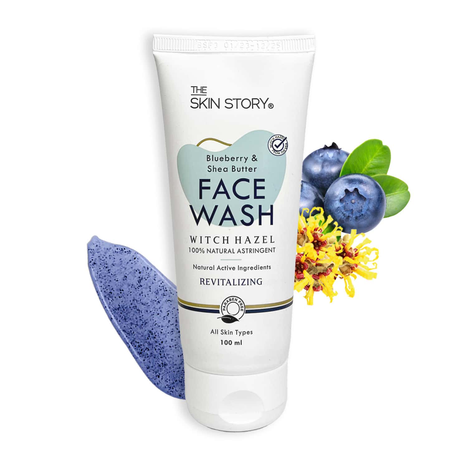 The Skin Story Blueberry Shea Butter Face Wash, Moisturising Anti Inflammatory, All Skin Types 100ml