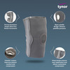 Tynor Elastic Knee Support Grey Large 1 Unit