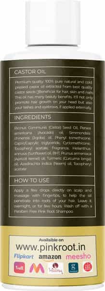 Pink Root Castor Oil 100Ml