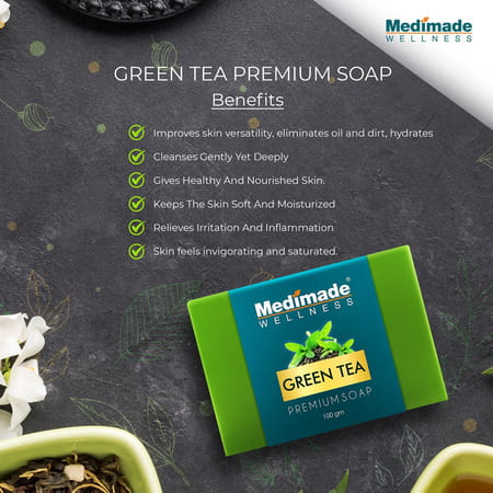 Medimade Green Tea Premium Soap - 100 Gm