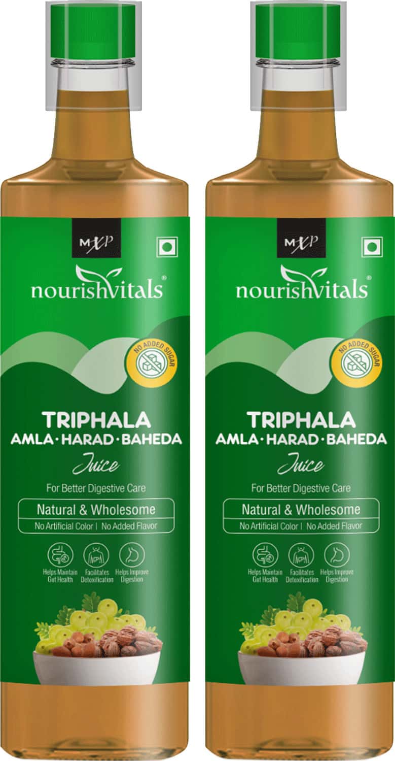 Nourishvitals Triphala - Amla | Harad | Baheda Juice | 500ml (Pack Of 2)