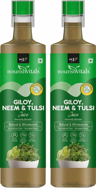 Nourishvitals Giloy Neem & Tulsi Juice | 500Ml (Pack Of 2)