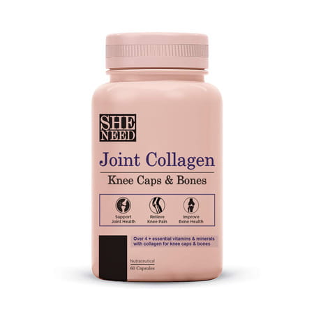 Sheneed Joint Collagen For Knee Caps & Bones & Joint Care - 60 Capsules