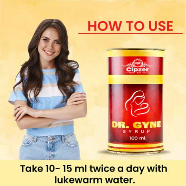 Cipzer Dr Gyne Syrup | Herbal Remedy For Irregular Periods & Menstrual Cramp Relief | 100 Ml