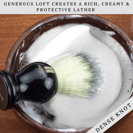 Hajamat Luxurious Black Shaving Brush For Men- Imitation Badger Bristles- Resin Handle