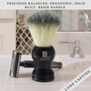 Hajamat Luxurious Black Shaving Brush For Men- Imitation Badger Bristles- Resin Handle