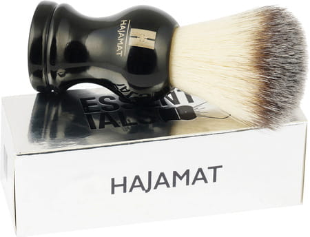 Hajamat Luxurious Black Shaving Brush For Men- Imitation Badger Bristles- Resin Handle