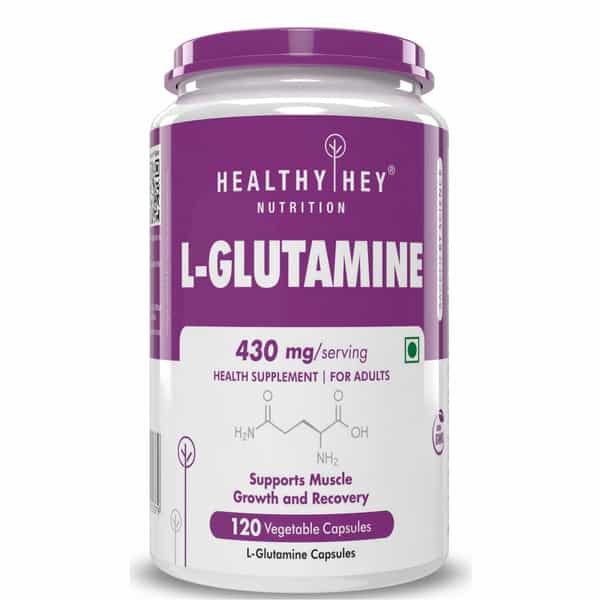 Healthyhey L-Glutamine Capsules High Strength - 120 Capsules