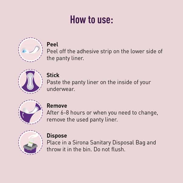 Sirona Ultra-Thin Premium Panty Liners (Regular Flow) 60 Counts - Large