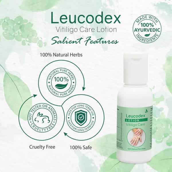 Leucodex Lotion For Skin Discoloration & White Patches Herbal Ayurvedic 50 Ml (Pack Of 2)