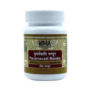 Uma Ayurveda Punarnavadi Mandur Ayurvedic Tablets 80 Tab