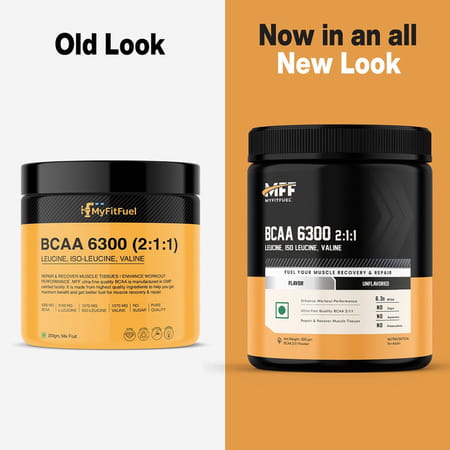 Myfitfuel Bcaa 6300 2:1:1 (200 Gm) Unflavored| Leucine | Isoleucine | Valine