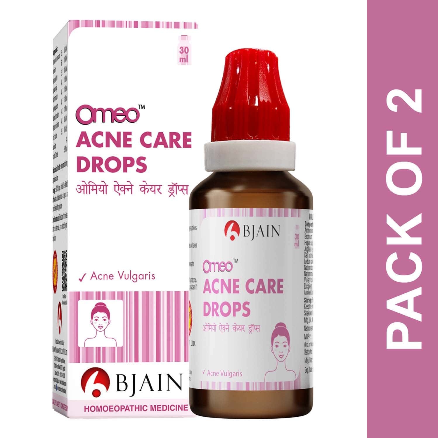 Bjain Omeo Acne Care Drops For Acne Vulgaris | 30ml (Pack Of 2)