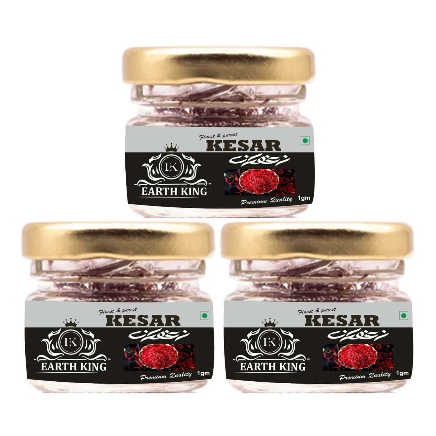 Earth King Saffron Thread Kesar - 3gm (pack Of 3)