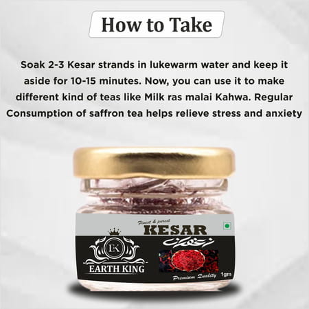 Earth King Saffron Thread Kesar - 3gm (Pack Of 3)