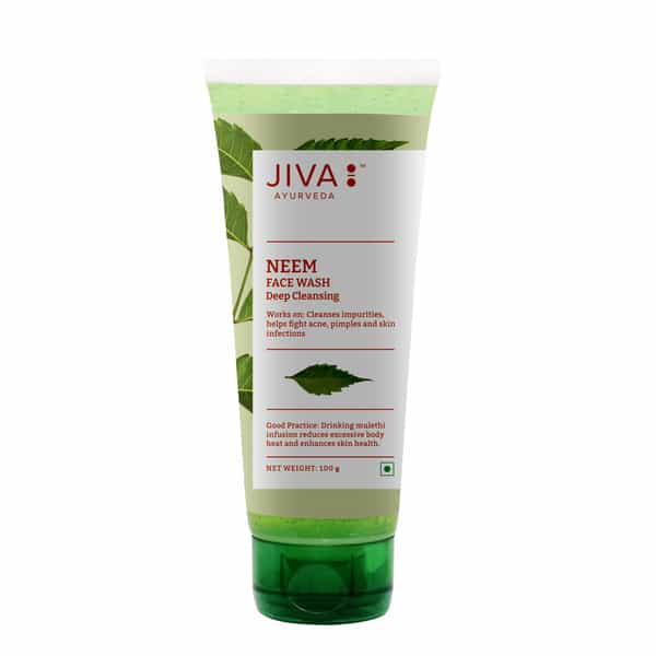 Jiva Neem Face Wash 100G & Neem Shampoo 200Ml | 100% Pure & Natural | Paraben Free (Combo Of 2)