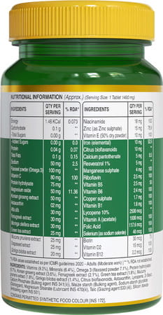 Pure Nutrition Mens Multi Vita- Ginseng Extracts Omega 3 And Multi Minerals - 60 Tablets