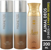 Ajmal 2 Magnetize For Men & Women & 1 Wisal For Women Deodorants Each 200Ml Combo Pack Of 3