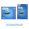 Gillette Mach Turbo 3 Shaving Blades Pack Of 10