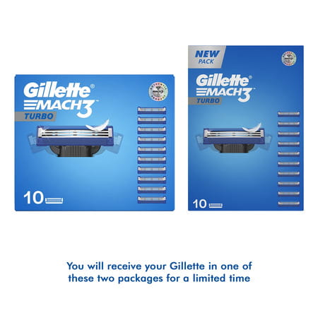 Gillette Mach Turbo 3 Shaving Blades Pack Of 10