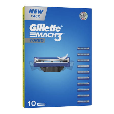 Gillette Mach Turbo 3 Shaving Blades Pack Of 10