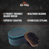 Man Arden Pocket Size Beard Brush With Hand Crafted Premium Wood Handle With Leather Pouch