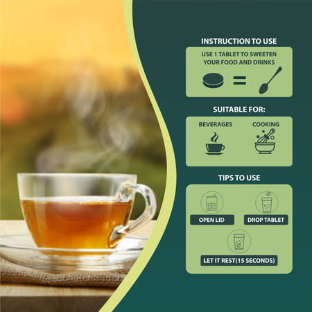 Zindagi Stevia Extract Tablets|100% Natural Sugarfree|Stevia Tablets|100 Tablets | Pack Of 4