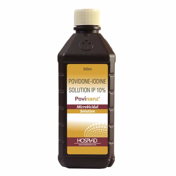 Povinanz 10% Microbicidal Povidone Iodine Solution Ip 500 Ml Pack 1